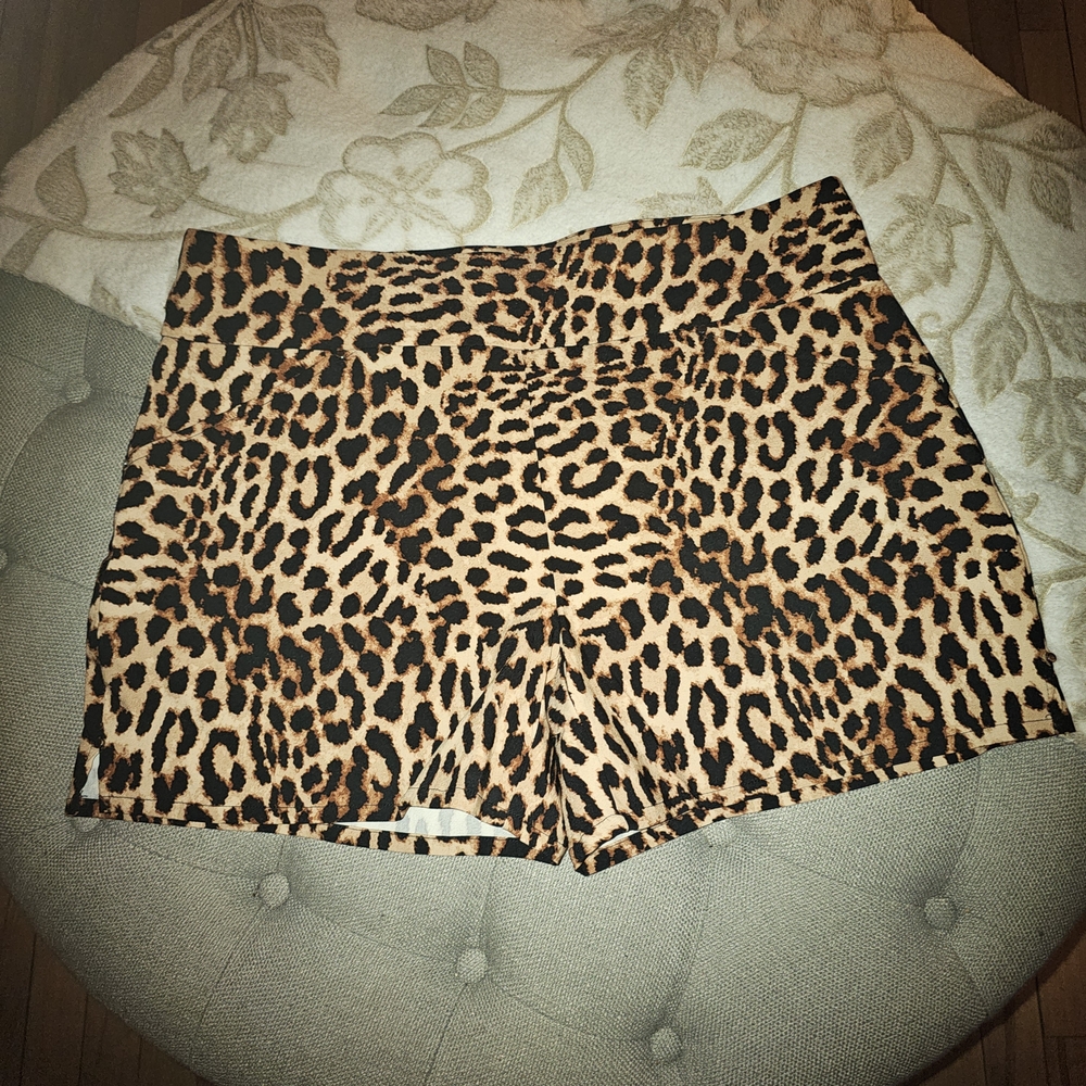 INC International Concepts Animal Print High Waist Shorts